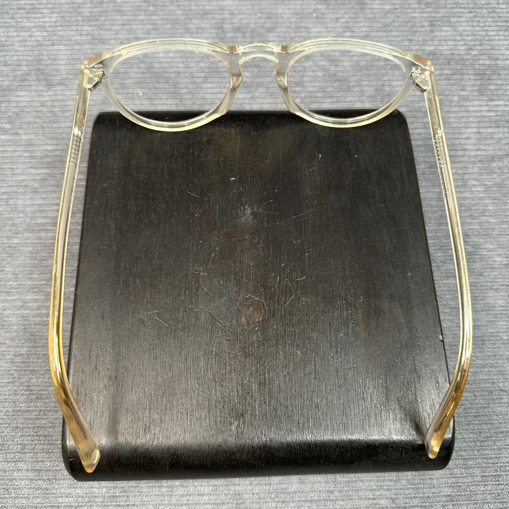 Warby Parker Haskell Crystal Clear Round Eyeglasses 49-22-145 LBF-500